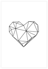 Geometric Heart Poster - KAMAN