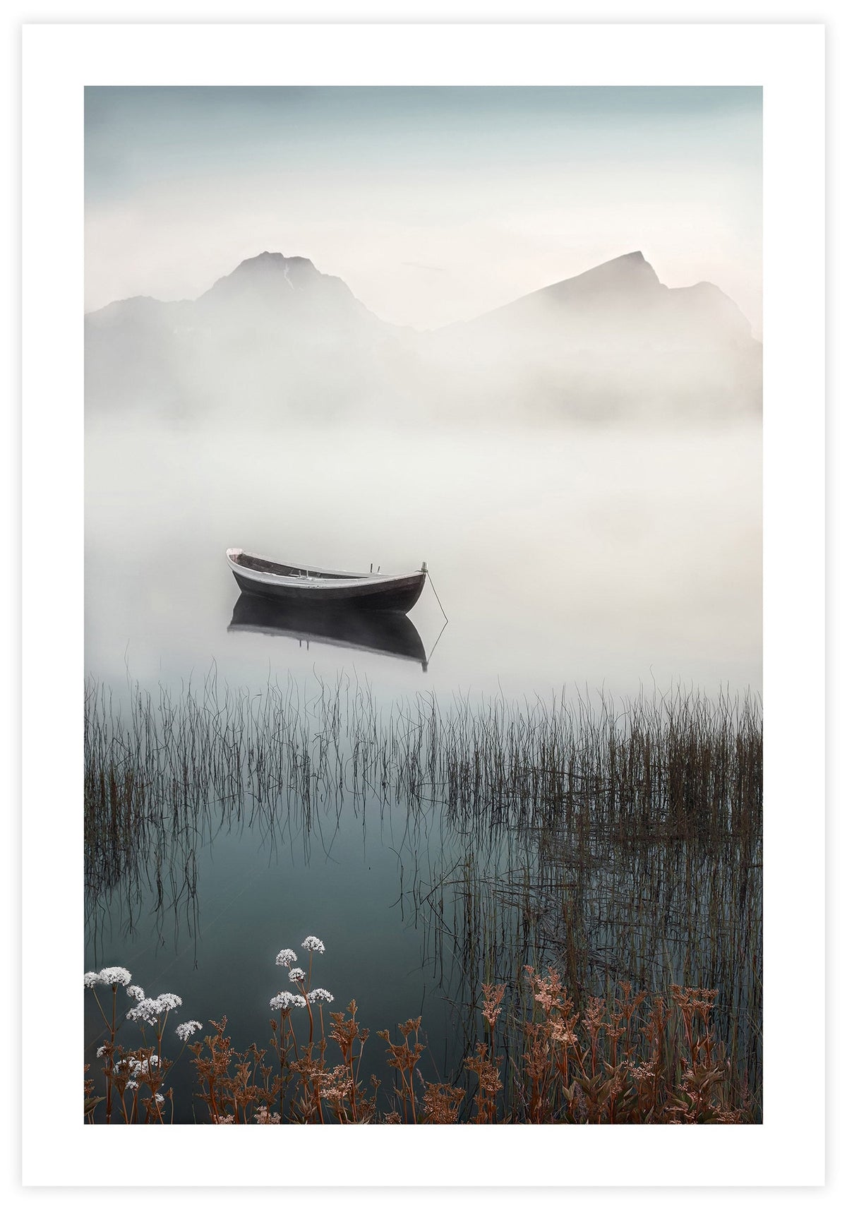 Boat In Fog Poster - KAMAN
