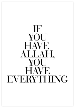 If you have Allah Poster - KAMAN