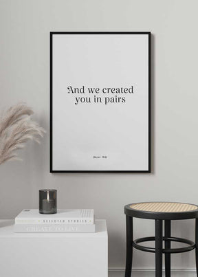 Created In Pairs No 2 Poster