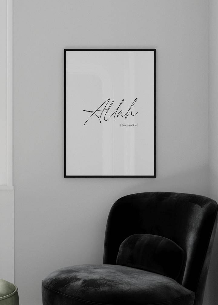 Allah Is Enough For Me Poster - KAMANART.DE